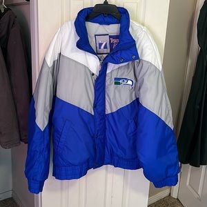 Vintage Logo 7 Seattle Seahawks jacket zip/button up